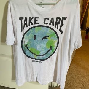 Oversized cropped T.